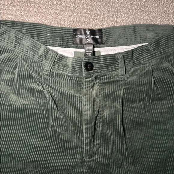 Vintage Houston White Dark Green 100% Cotton - Picture 3 of 5